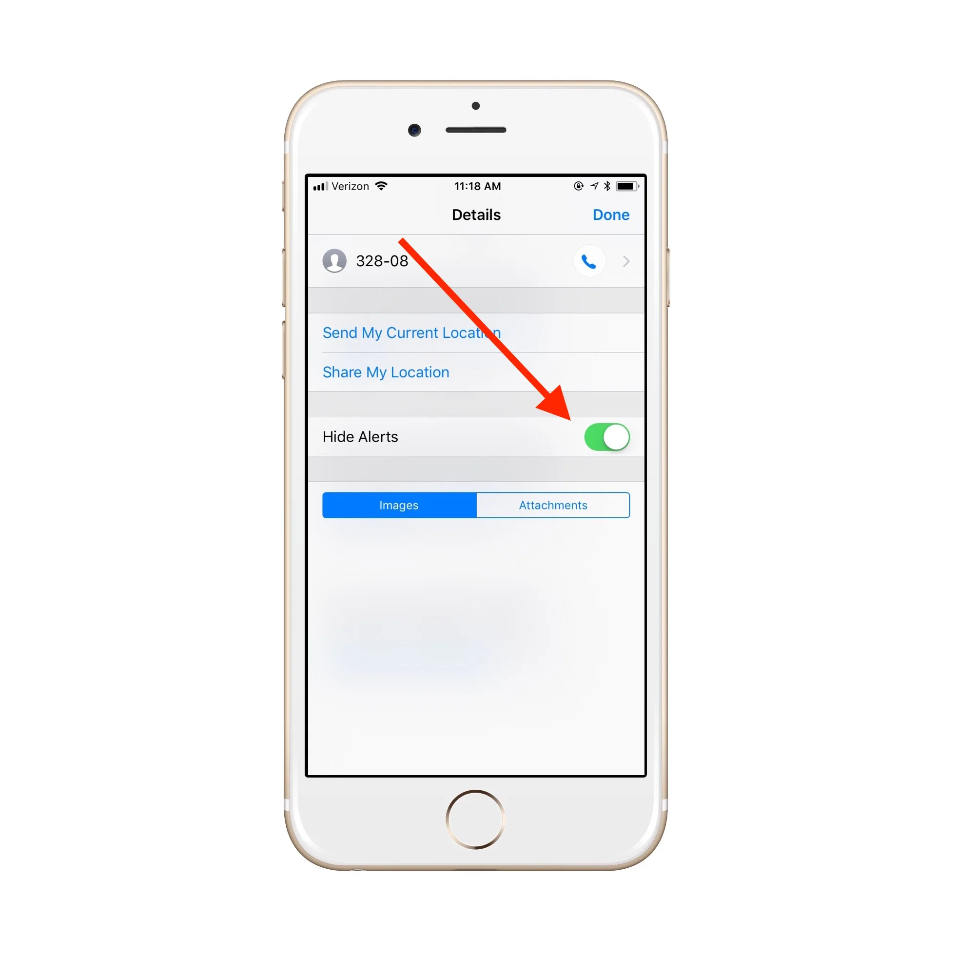 How to mute a text thread