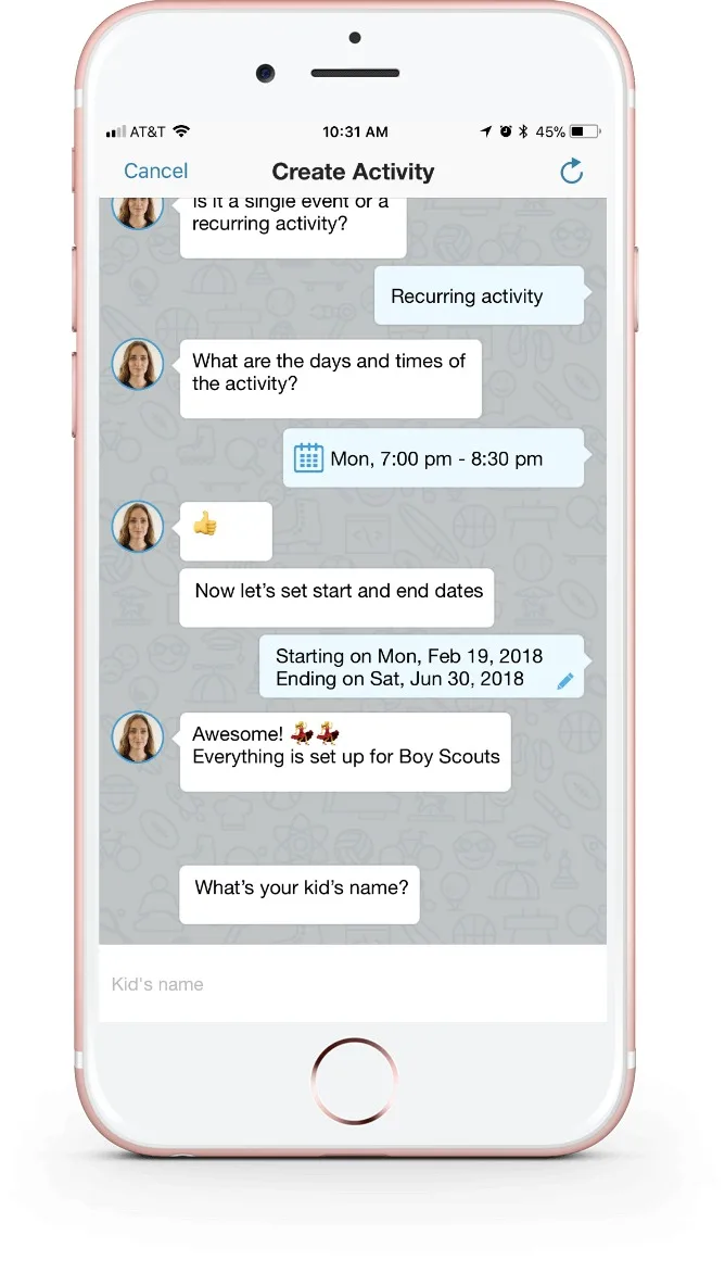 Figure8 carpooling app: Setting up a new carpool is easy and intuitive