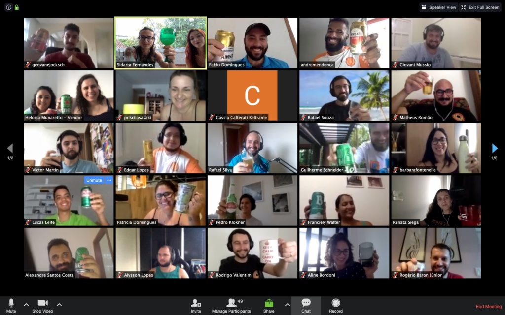 Safe socializing using Zoom to host cocktail party: ArcTouch photo