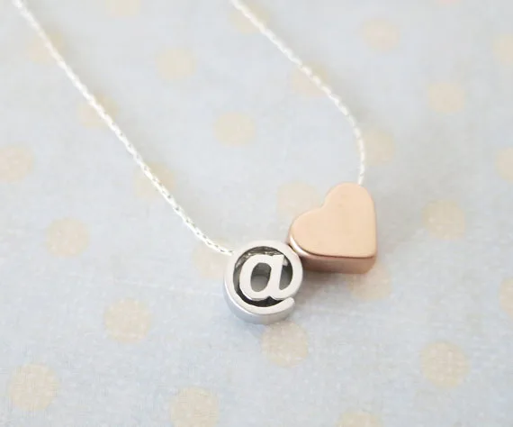 '@ Heart -necklace from Color Me Missy on Etsy
