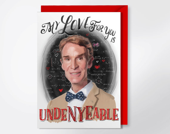 Bill Nye geeky Valentine's Day card | cool mom tech