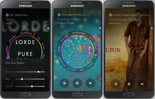 Samsung Milk Music app