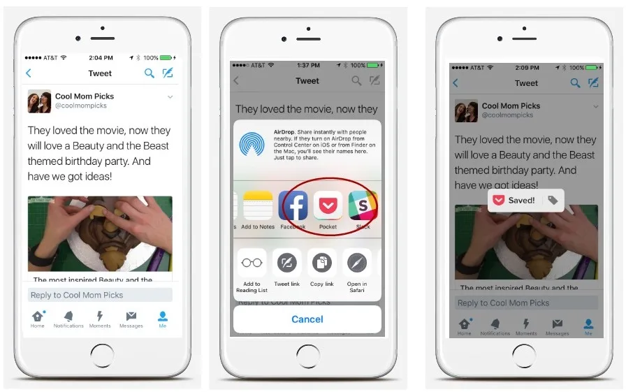 the Pocket app makes it so easy to bookmark content to save for later