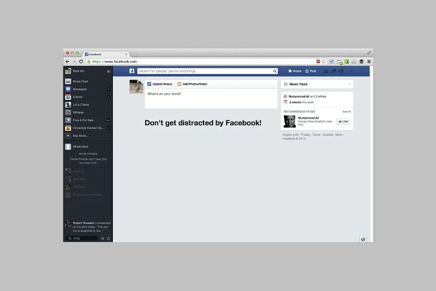 Kill News Feed chrome extension