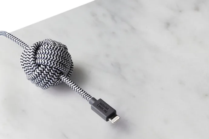 The NIGHT cable by Native Union is super long, and features a handy knot so it stays in place