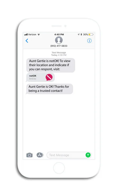 notOK app: Send an SOS message to your trusted circle when you need help the most