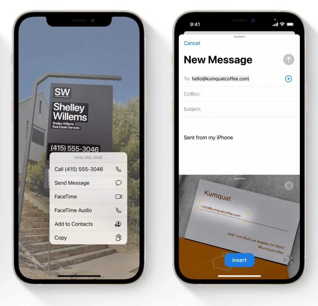 The new LiveText feature converts numbers and words in your photos right into useable text you can copy, paste and edit