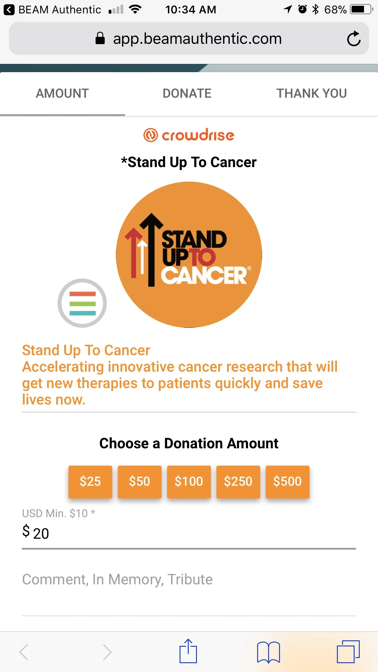 BEAM wearable tech: Make donations to your favorite charities.