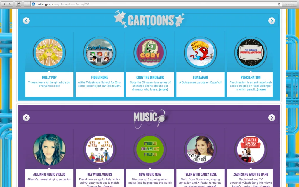 BatteryPOP Kids online entertainment network