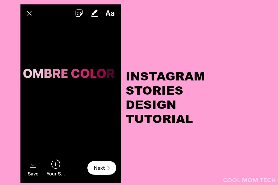 How to make ombre type in Instagram stories text overlays