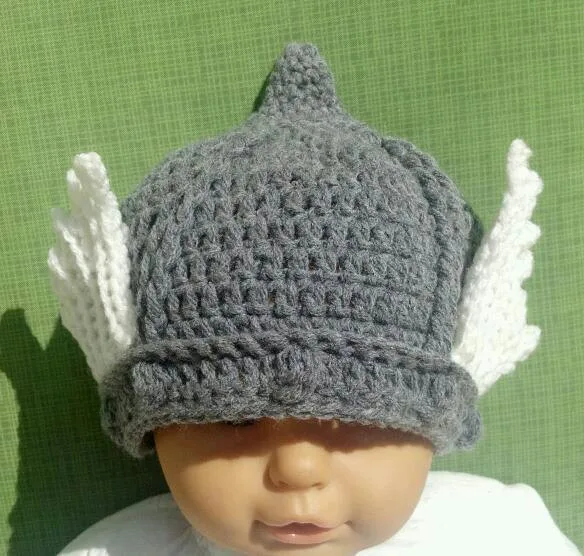 Crocheted Thor baby hat