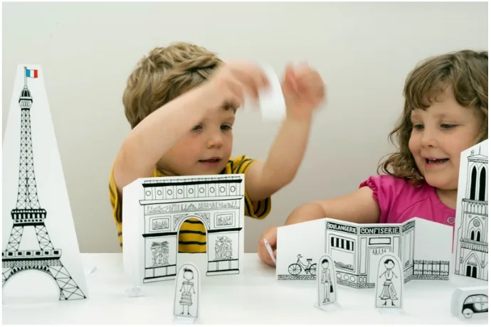 Free printable Paris playset by Made by Joel